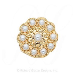 GS092 PL - 14 Karat Gold Pearl Slide 